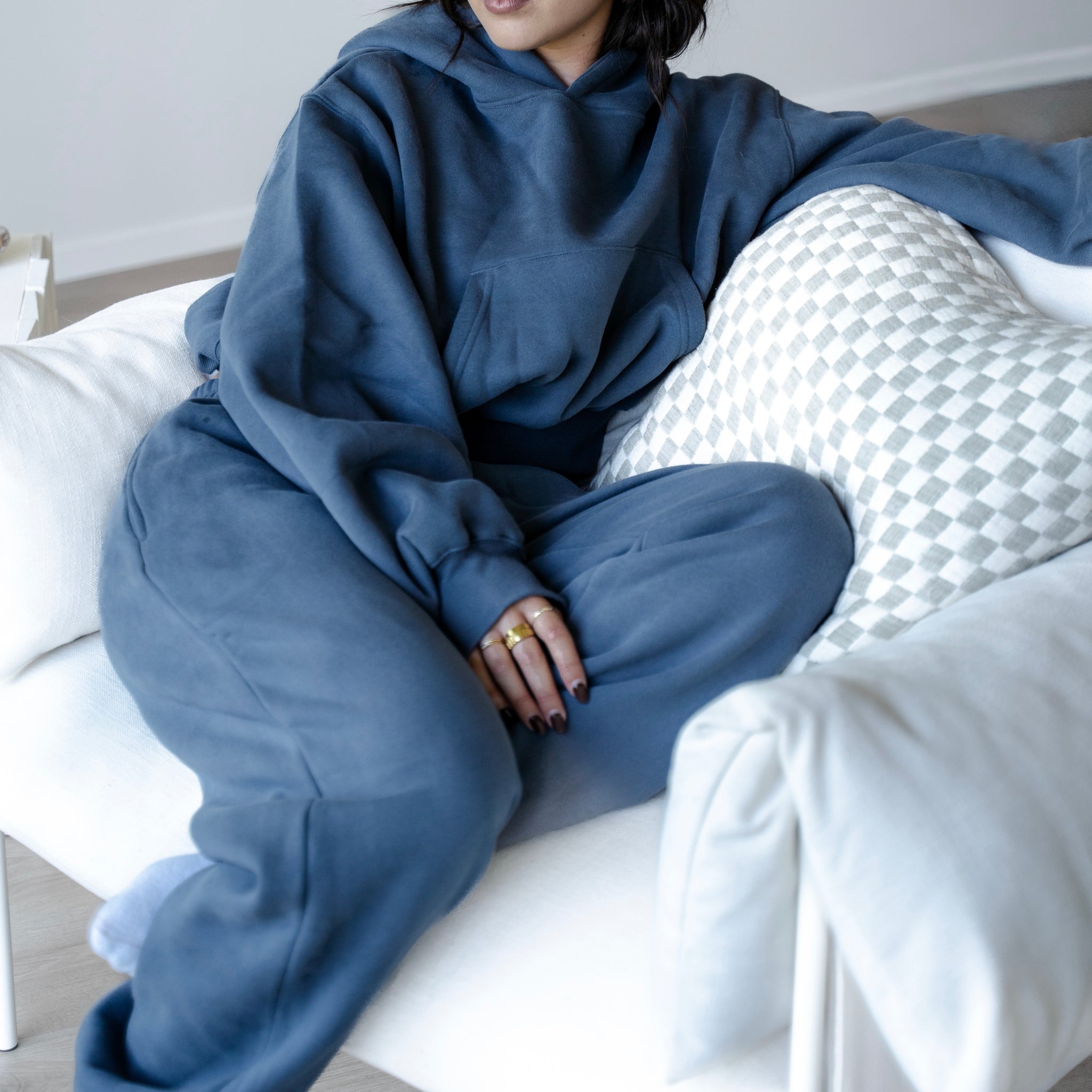 lounge jogger - washed blue