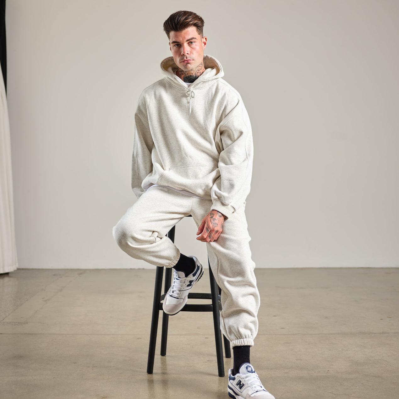 Signature Full-Length Hoodie - White Marle