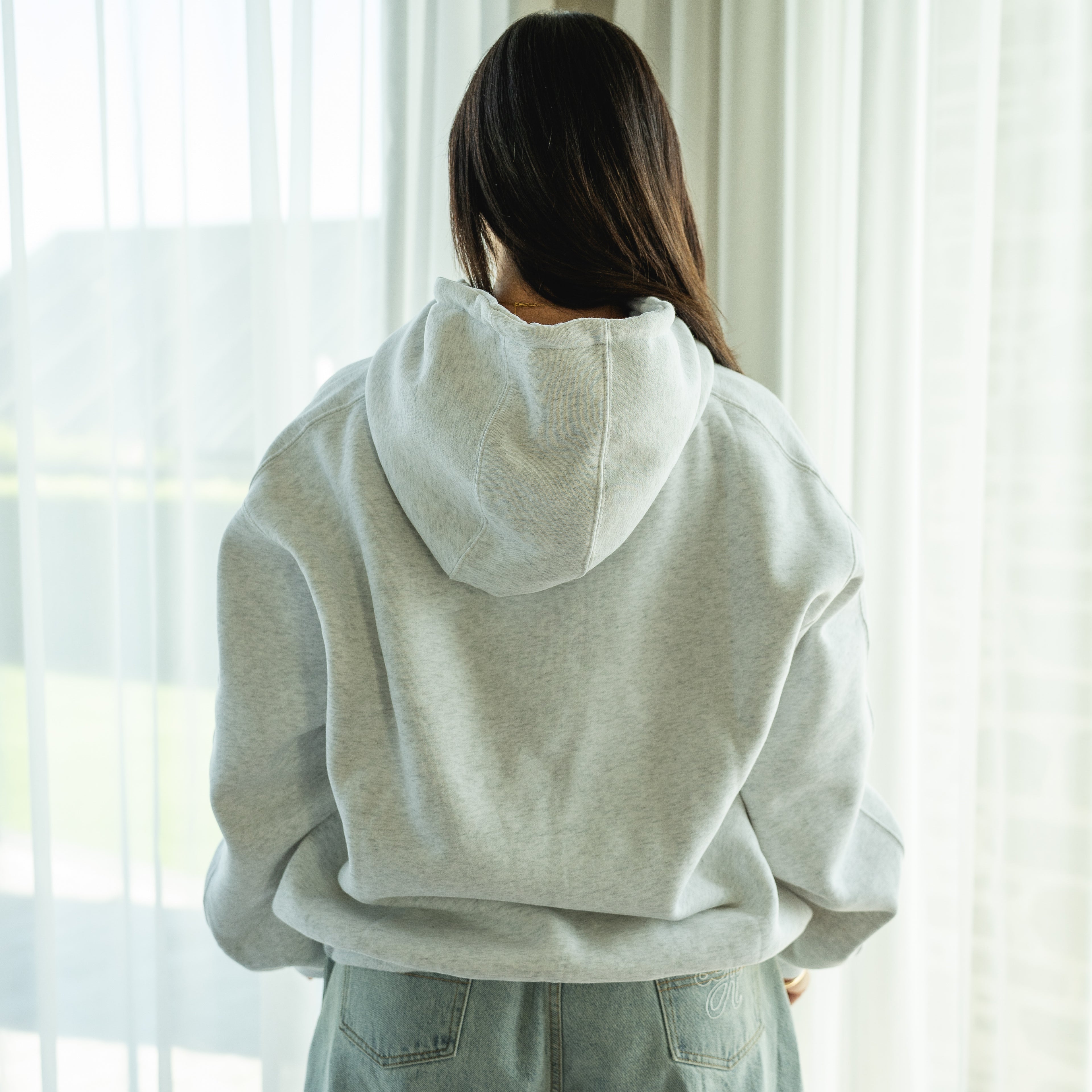 Signature Full-Length Hoodie - White Marle