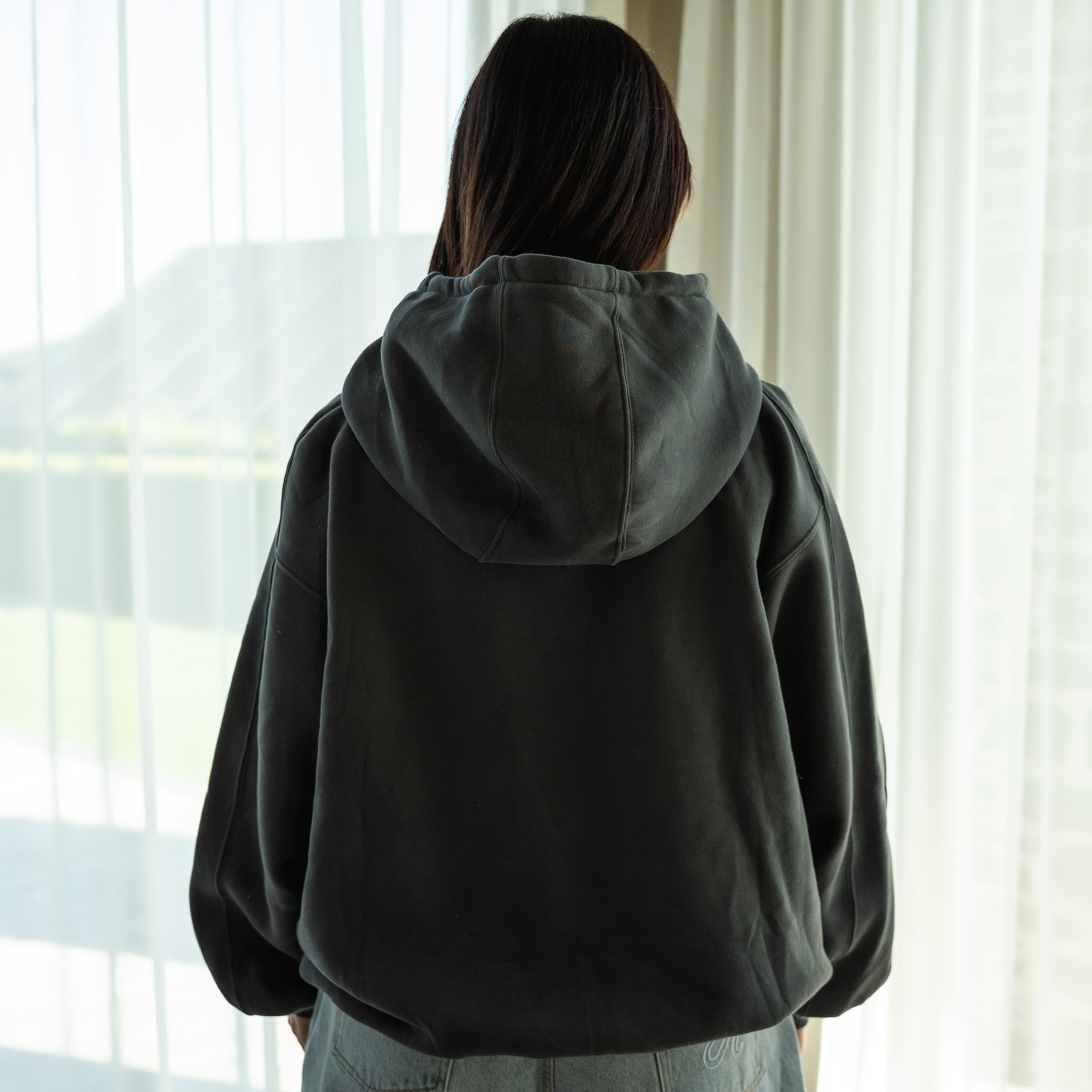 Unisex FULL LENGTH lounge hoodie - slate