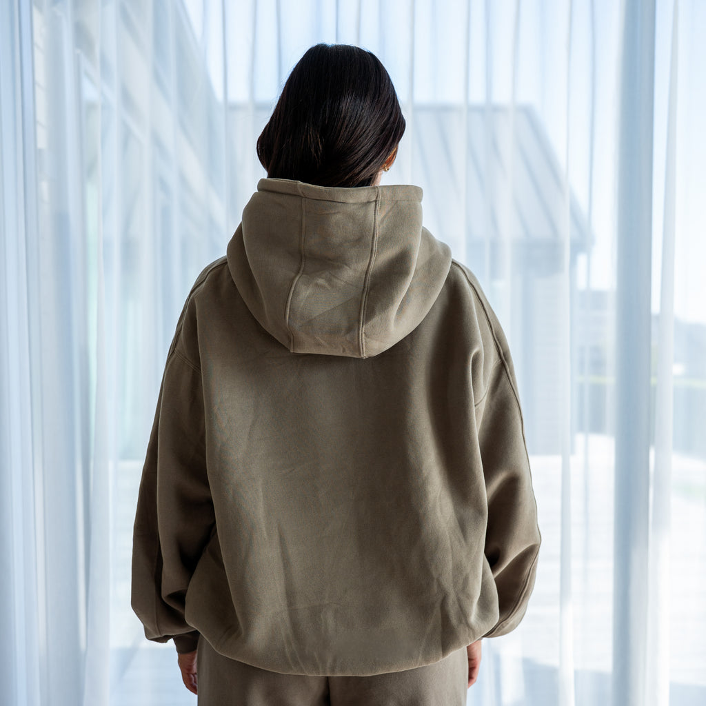 Signature Full-Length Hoodie - Khaki Gray