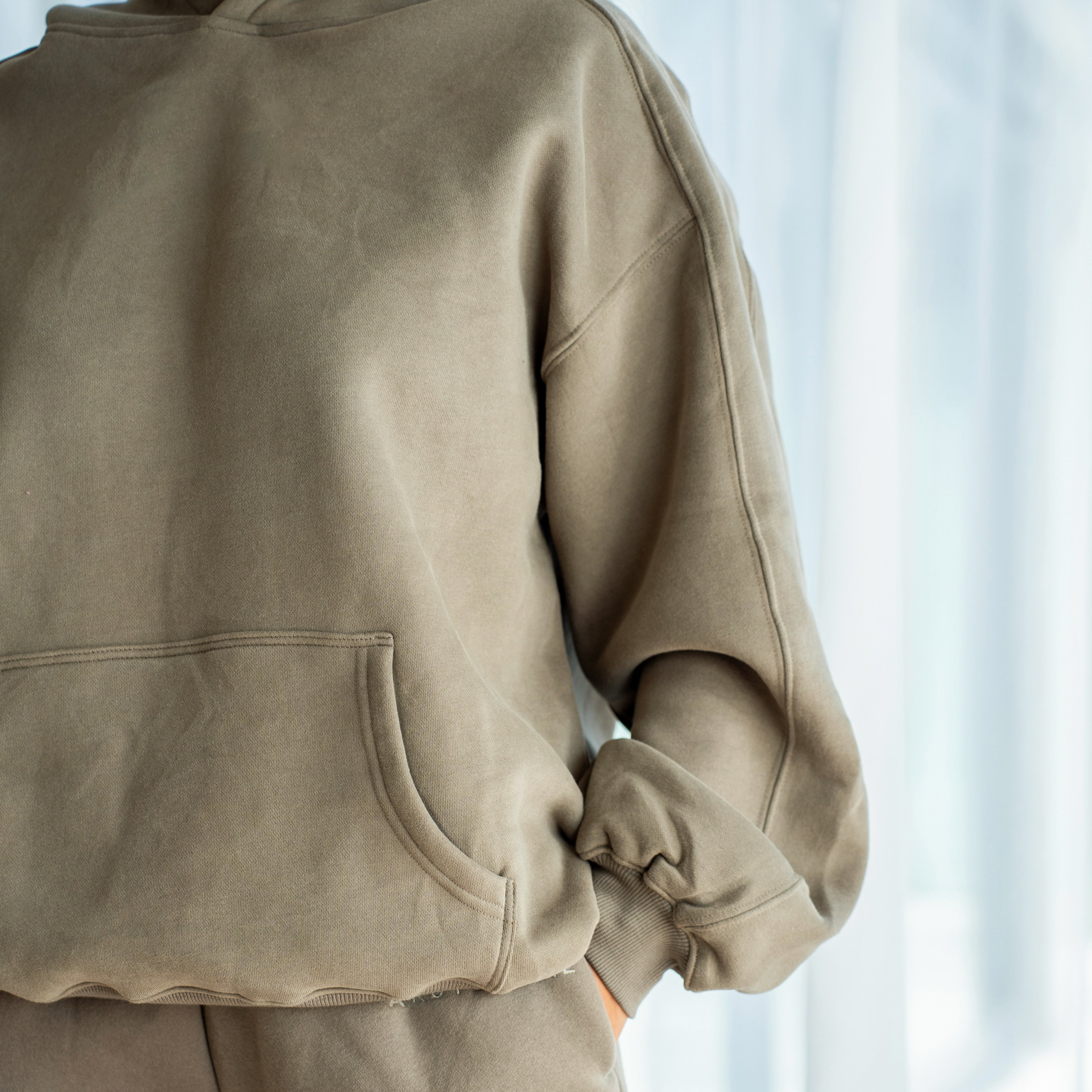 Signature Full-Length Hoodie - Khaki Gray
