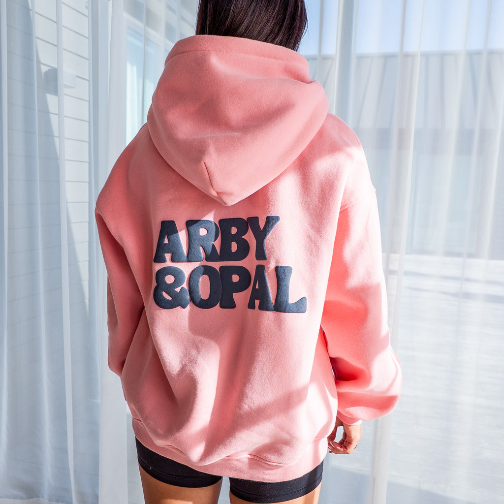 Staple Puff Hoodie - Candy Pink/Navy