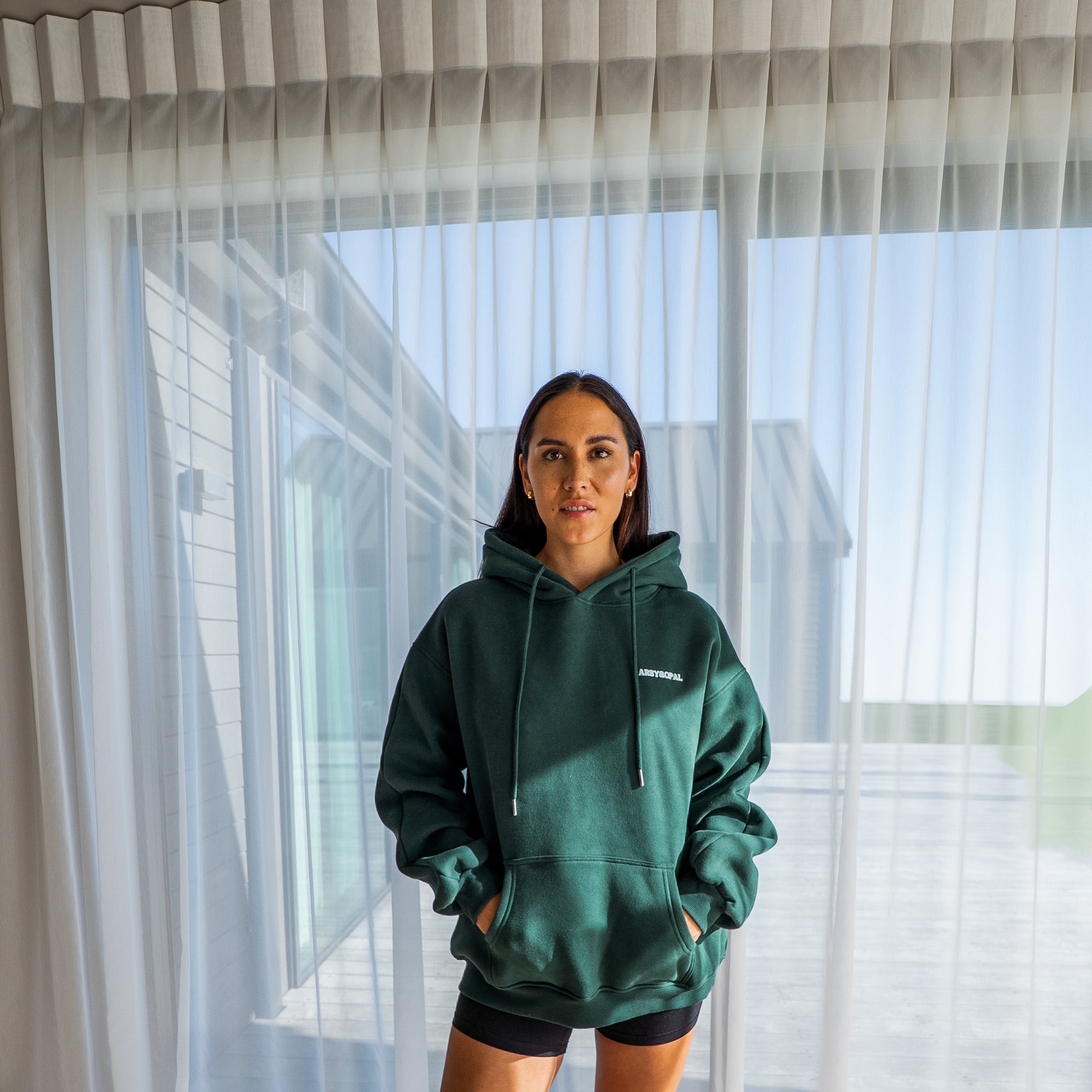 Staple Puff Hoodie - Emerald/Ice Blue