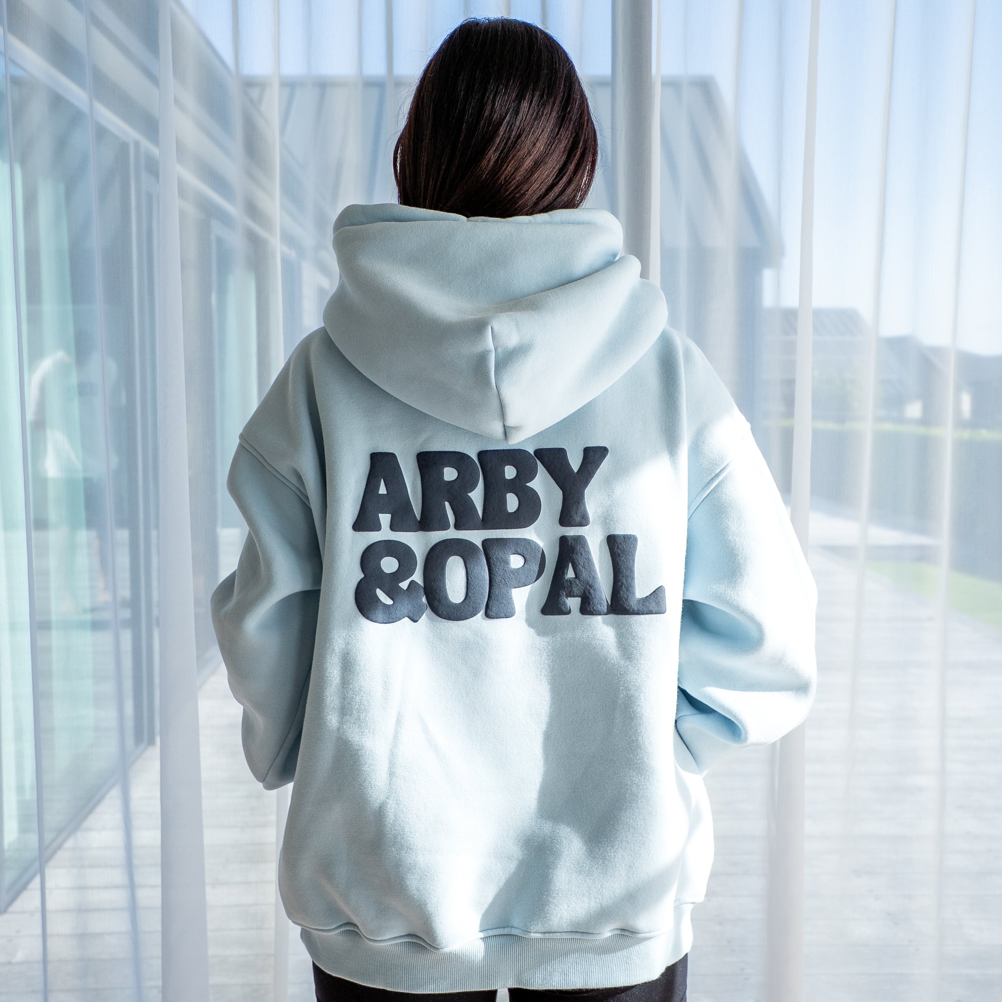 Staple Puff Hoodie - Ice Blue/Navy