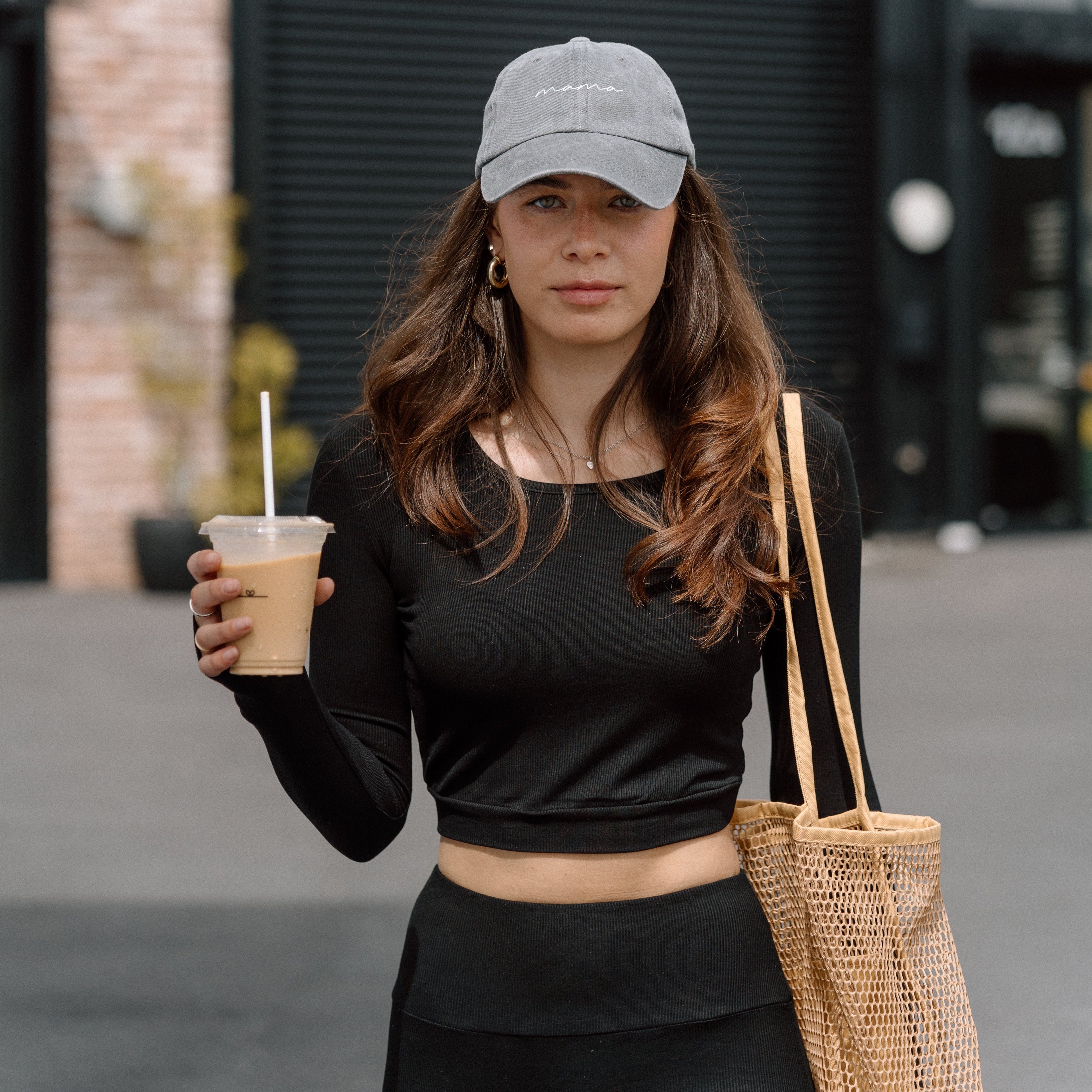 Ribbed Lounge Long Sleeve Crop - Black