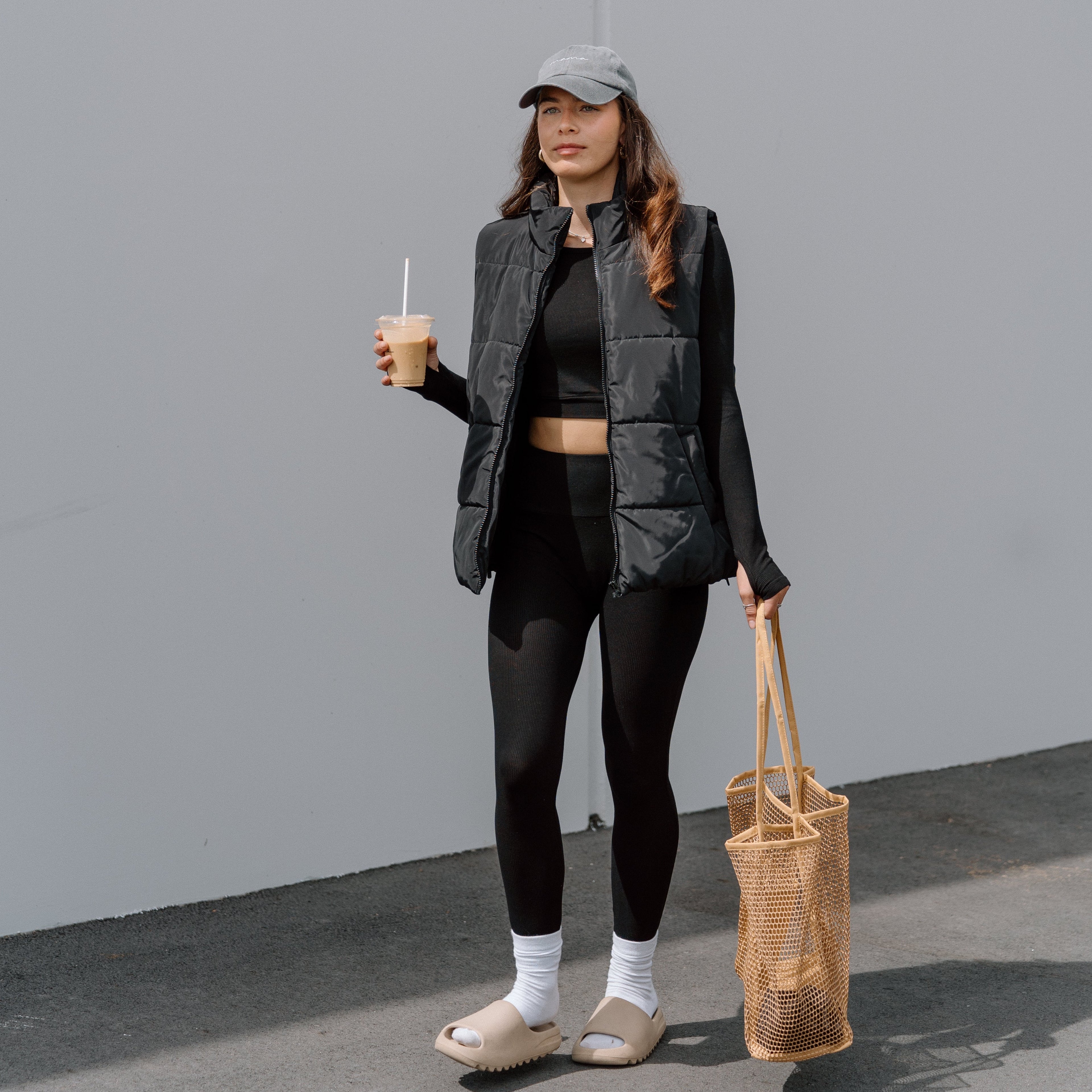 Ribbed Lounge Legging - Black