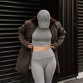 Ribbed Lounge Legging - Cloud Grey
