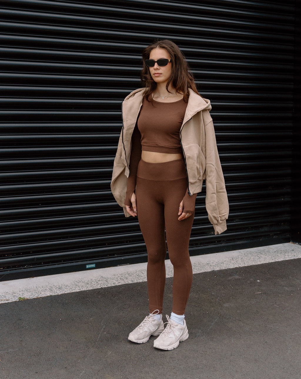 Ribbed Lounge Legging - Cocoa