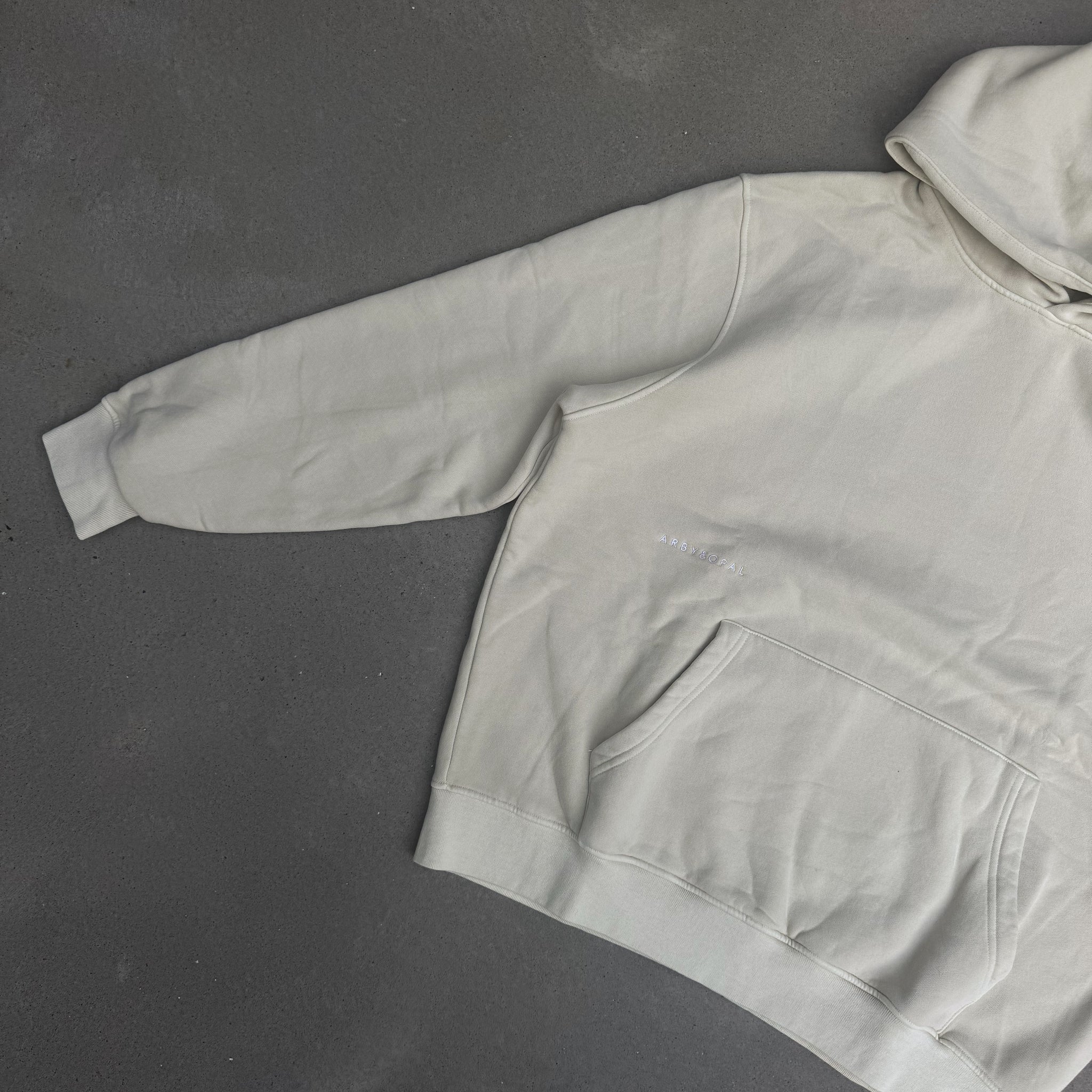 Acid Wash Hoodie - Washed Cream