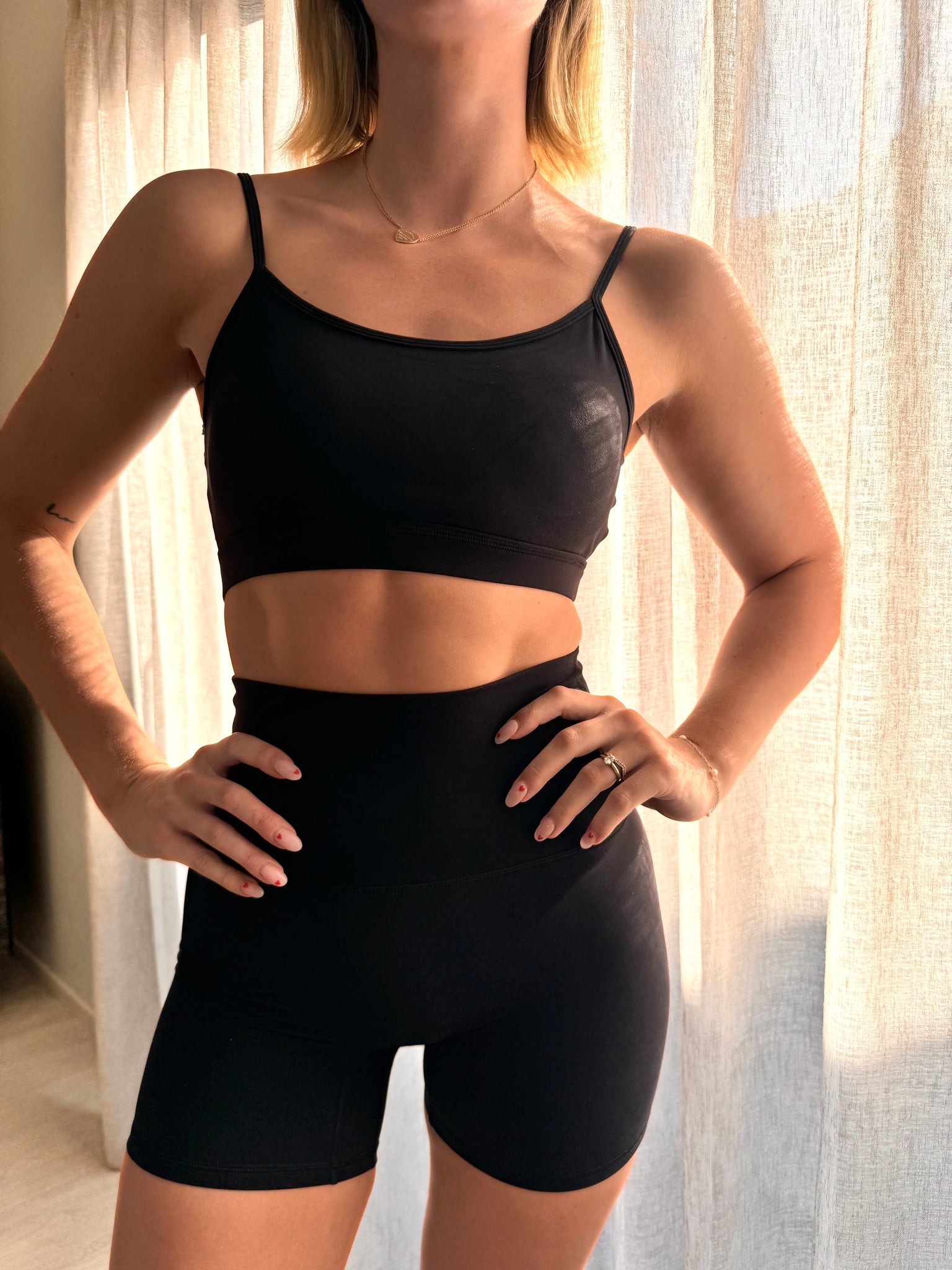 BARE Lila Open Back Crop - Black