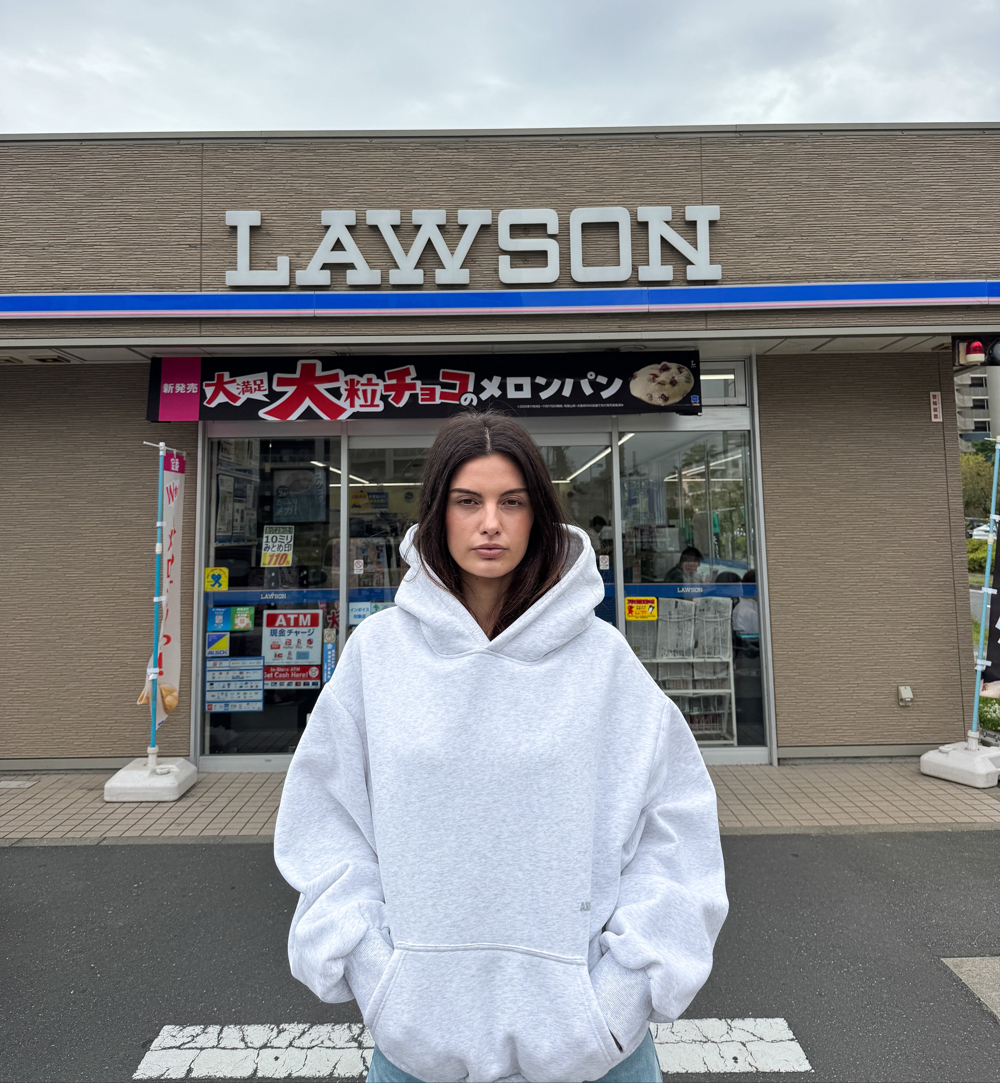 SUNDAY Hoodie - White Marle