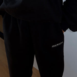 Open Collar Capsule Joggers - Black