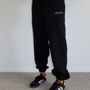 Open Collar Capsule Joggers - Black