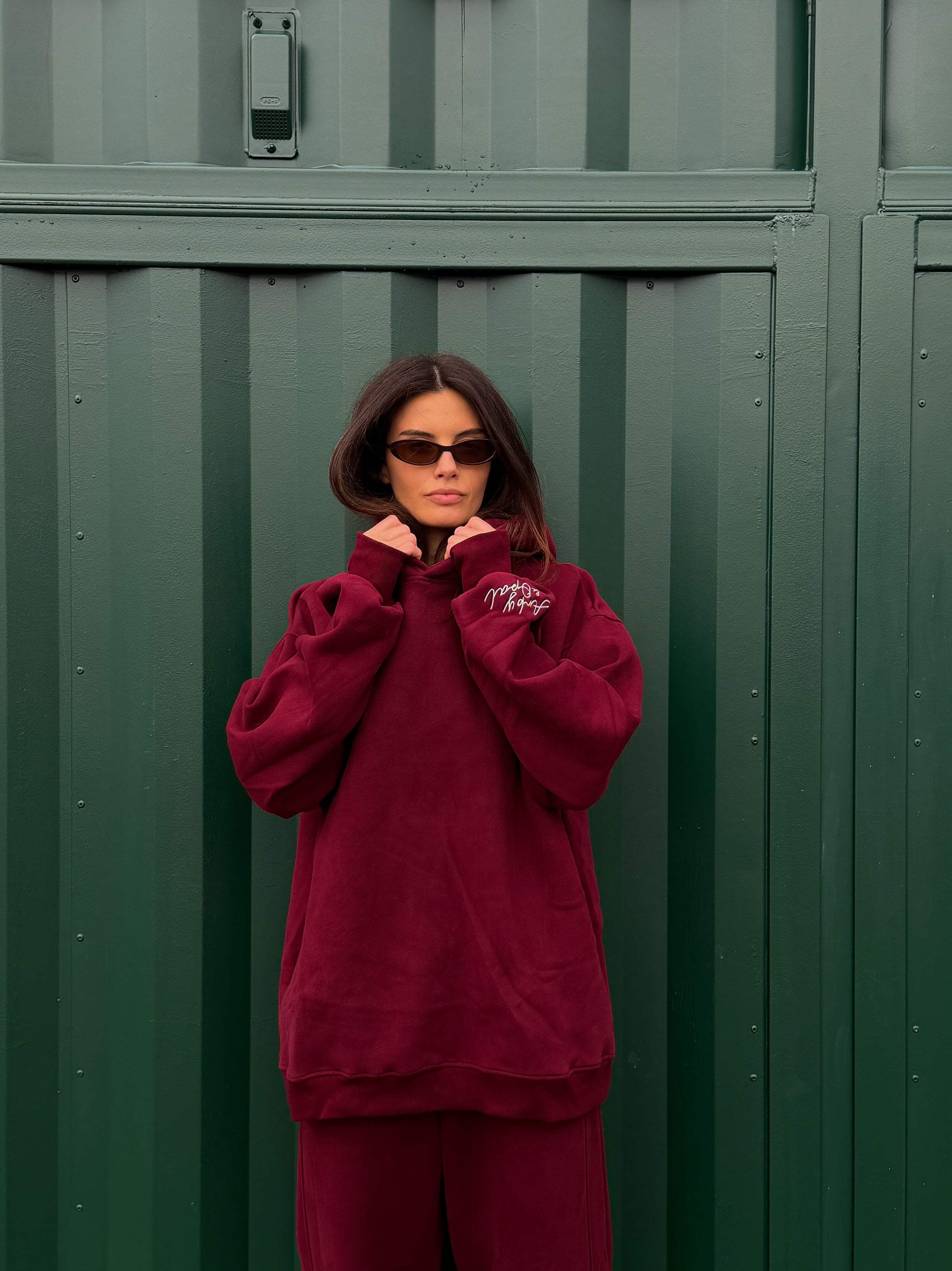 Boyfriend Hoodie - Burnt Cherry
