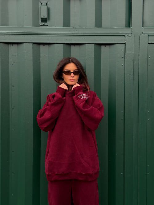 Boyfriend Hoodie - Burnt Cherry