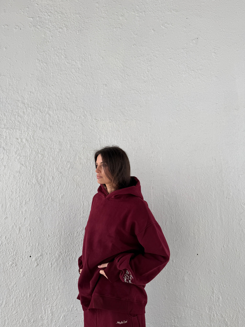 Boyfriend Hoodie - Burnt Cherry