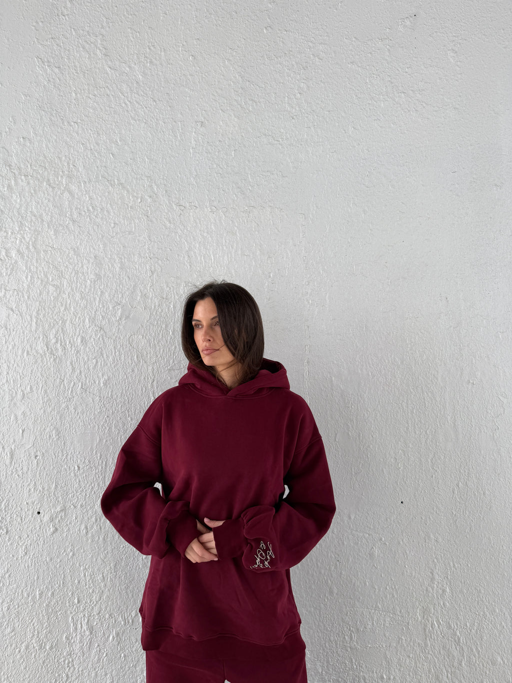 Boyfriend Hoodie - Burnt Cherry