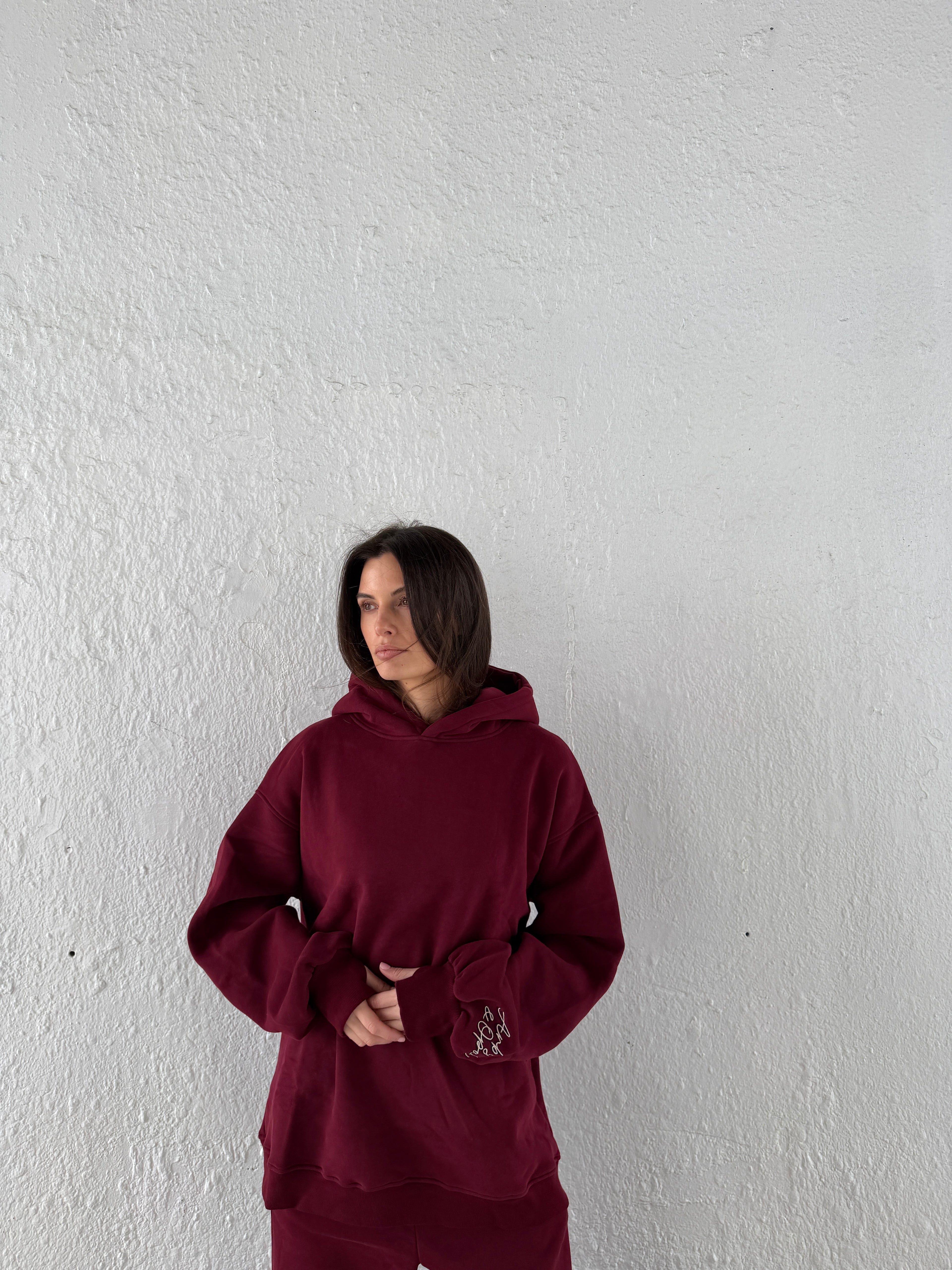 Boyfriend Hoodie - Burnt Cherry