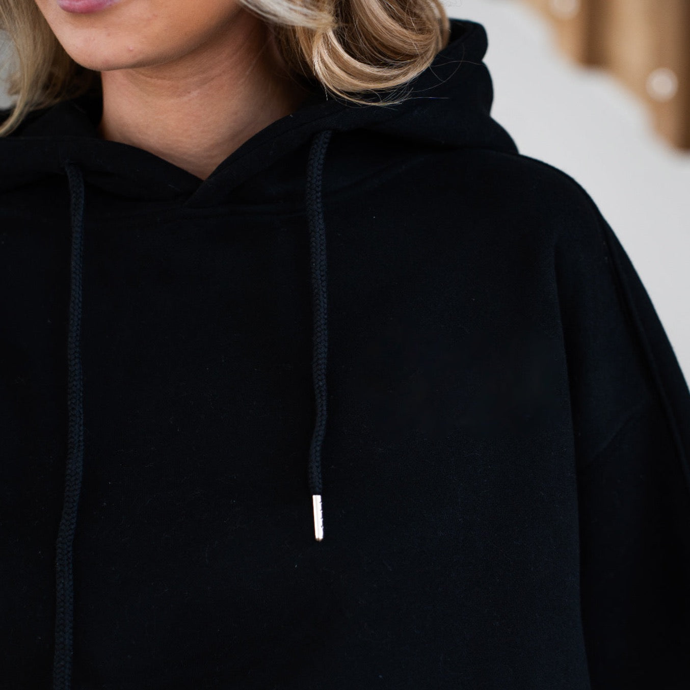 Unisex FULL LENGTH lounge hoodie - BLACK