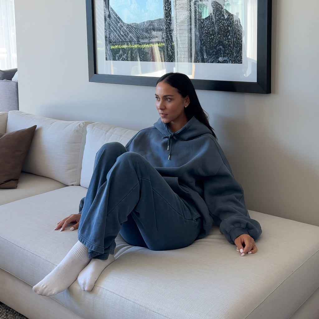Signature Full-Length Hoodie - washed blue