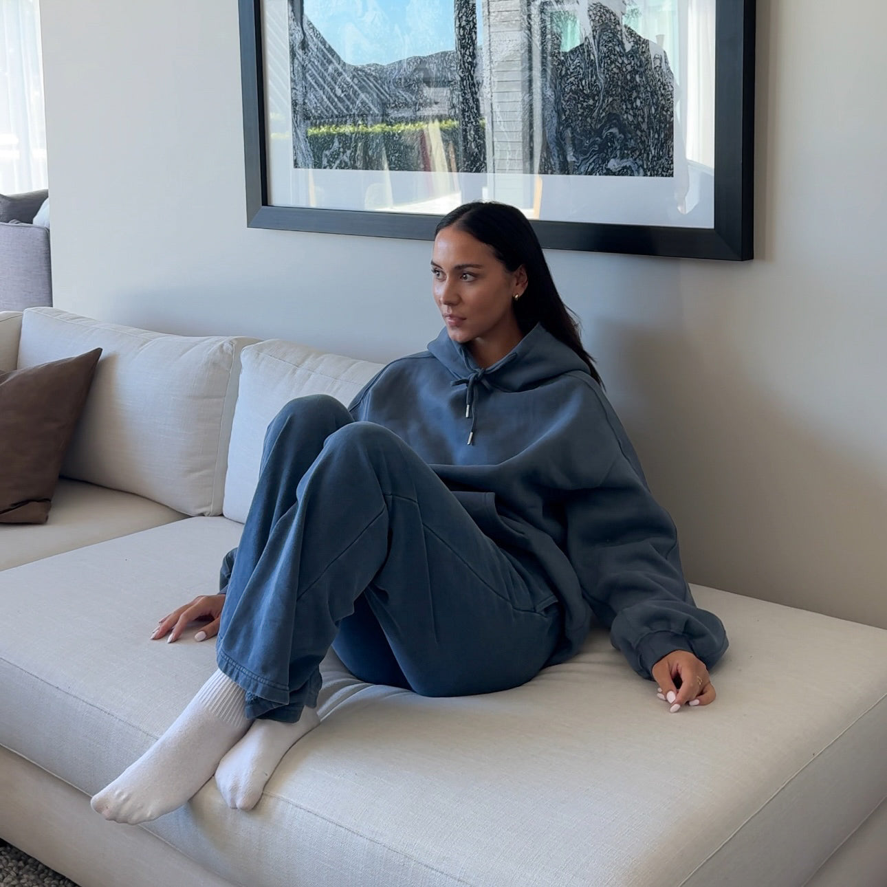 Signature Full-Length Hoodie - washed blue