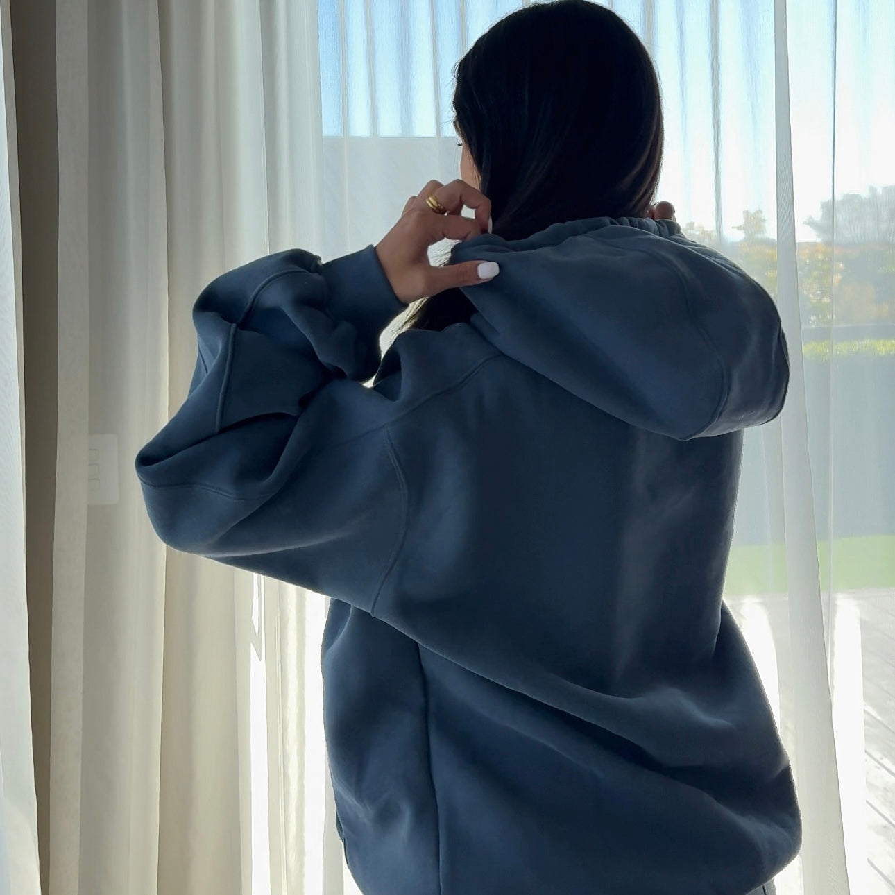 Signature Full-Length Hoodie - washed blue