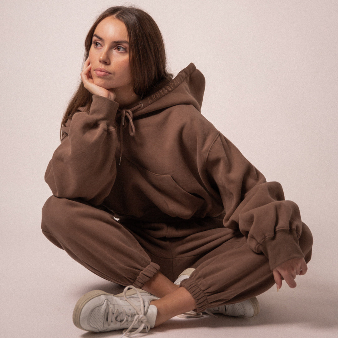 Signature Crop Hoodie - Cocoa