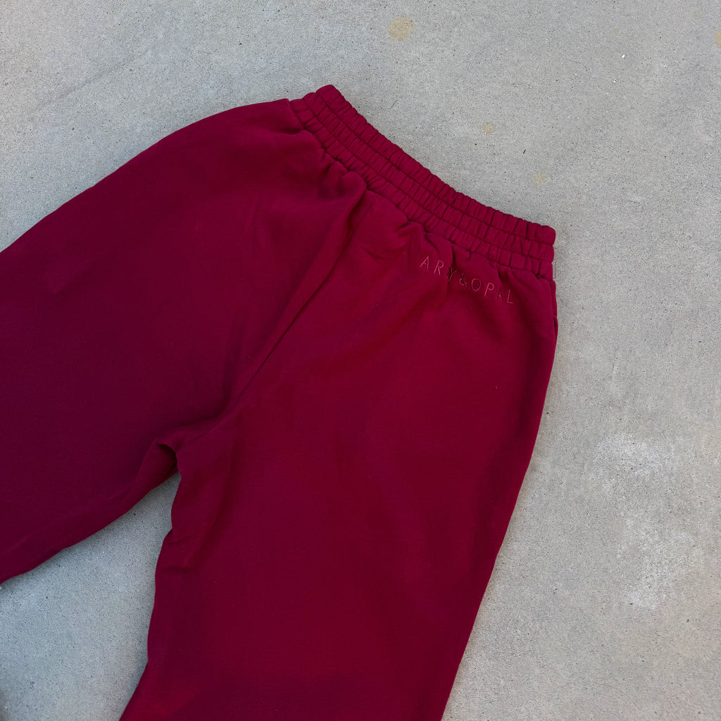 Signature Cuffed Jogger - Merlot