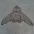 Signature Crop Hoodie - Khaki Gray