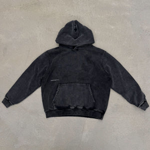 Acid Wash Hoodie - Black
