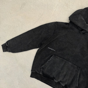 Acid Wash Hoodie - Black