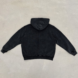 Acid Wash Hoodie - Black