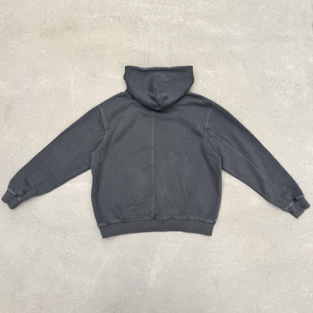 Acid Wash Hoodie -Charcoal