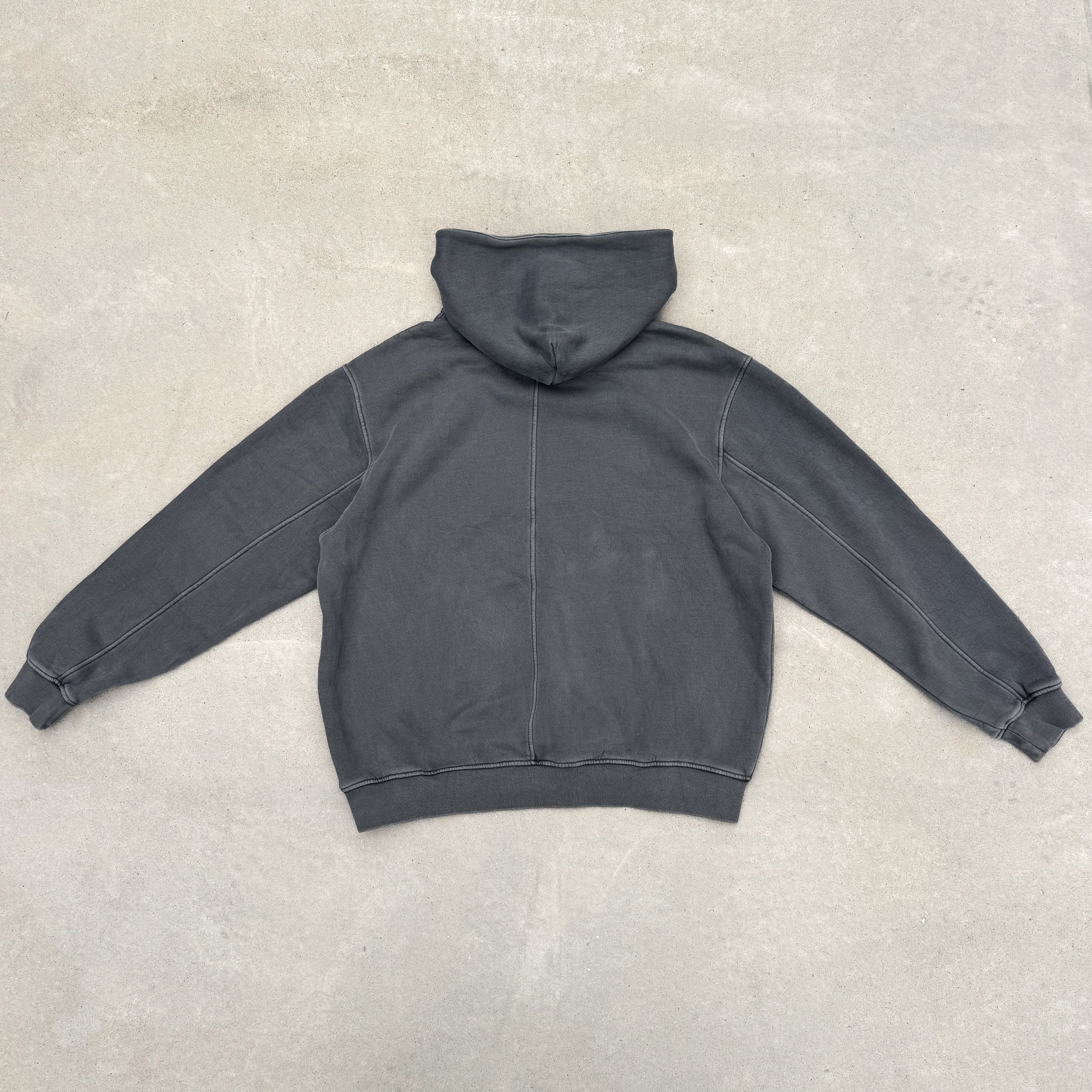 Acid Wash Hoodie -Charcoal