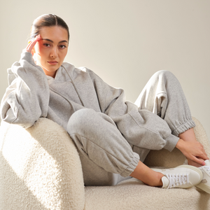 PRE-ORDER Unisex Full Length lounge hoodie - grey marle