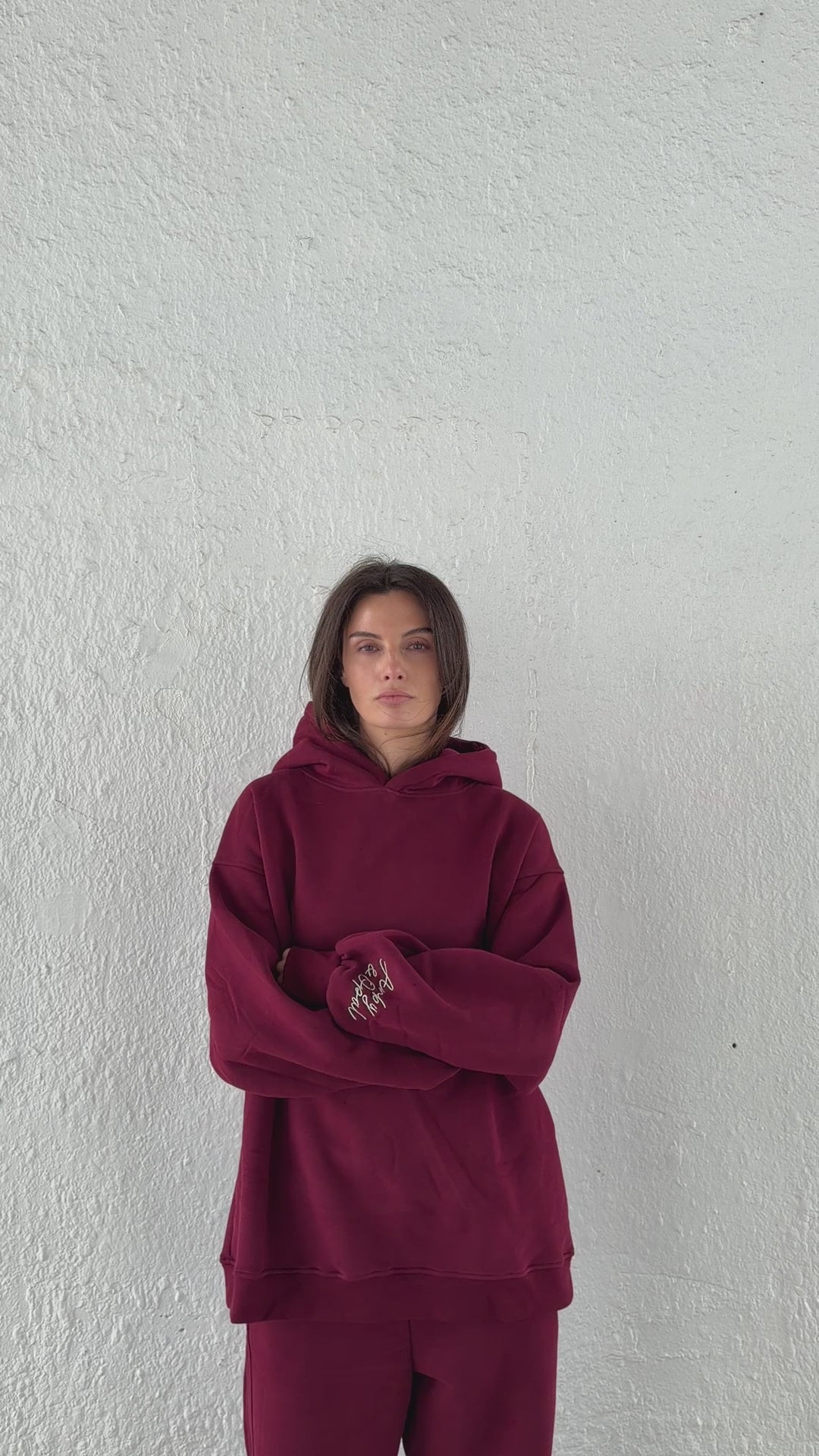 Boyfriend Hoodie - Burnt Cherry