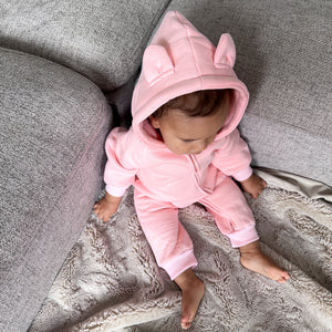 Bear Onesie - Baby Pink