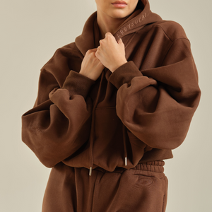 lounge hoodie - pecan brown