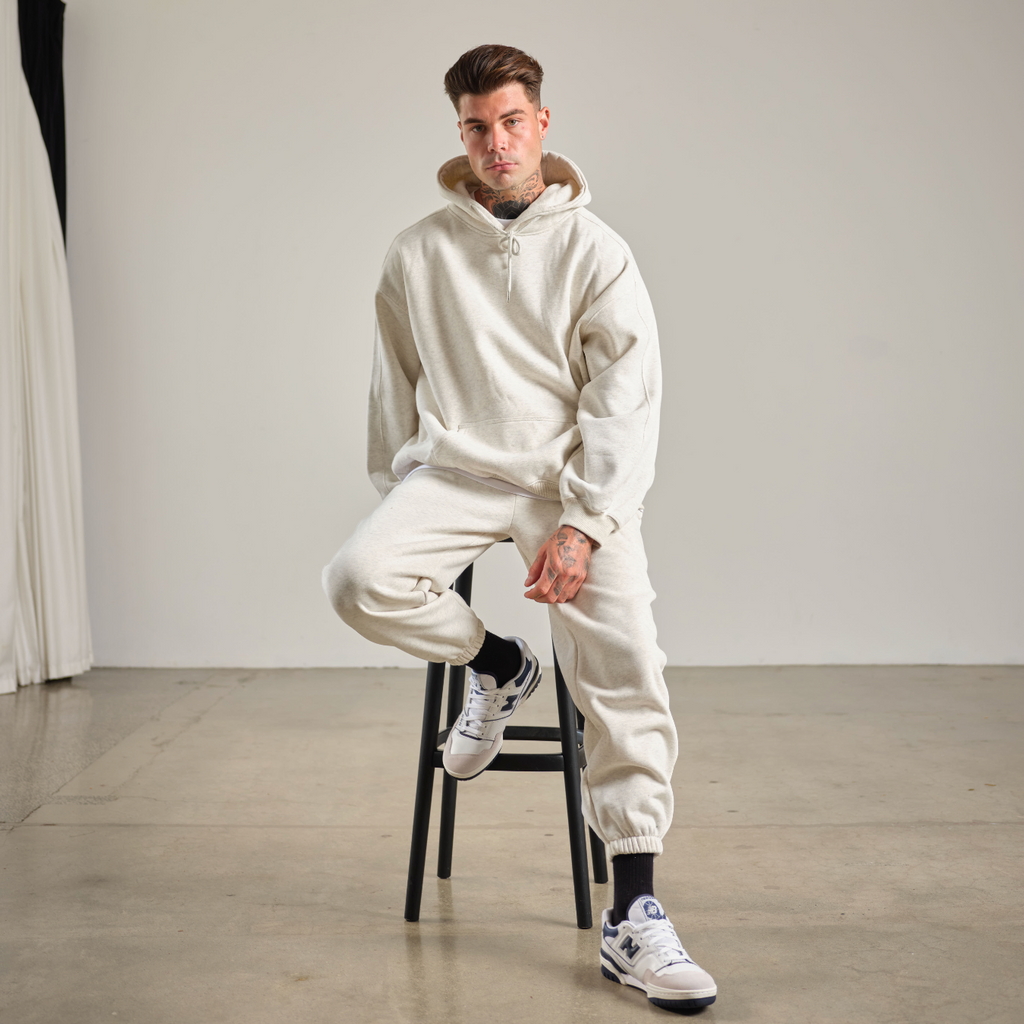 Signature Cuffed Jogger - Beige Marle