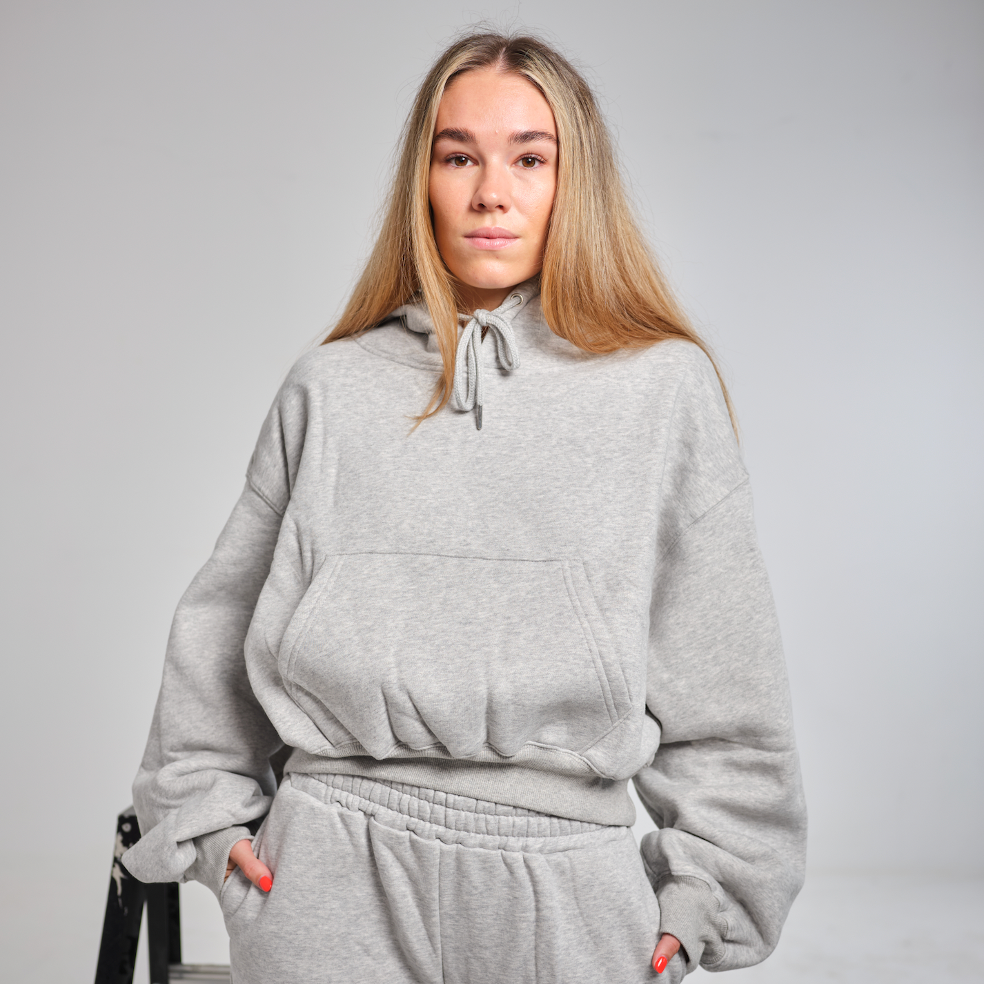 lounge hoodie - grey marle